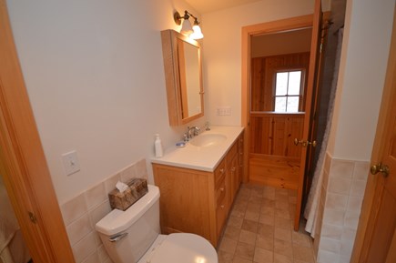 Truro Cape Cod vacation rental - Pool house full bath with stand up shower on upper level
