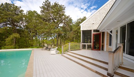 Truro Cape Cod vacation rental - Large Deck/ outdoor dining and will have plenty of wicker seating