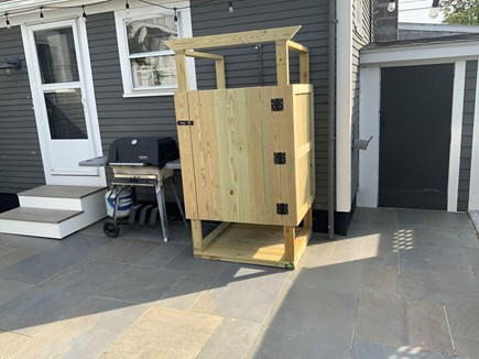 Provincetown Cape Cod vacation rental - Back patio w outdoor shower