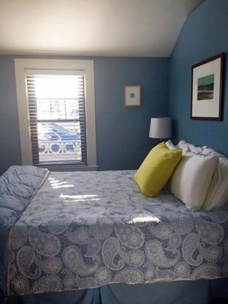 Provincetown Cape Cod vacation rental - Bedroom off living room, also bright vaulted ceilings.queen bed