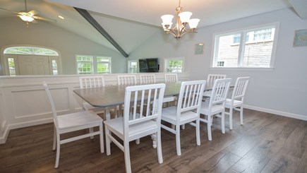 Popponesset, New Seabury, Mashpee, Poppy Cape Cod vacation rental - Open/Flowing Kitchen, Dining Area (seats 12) Sunken Family Room.