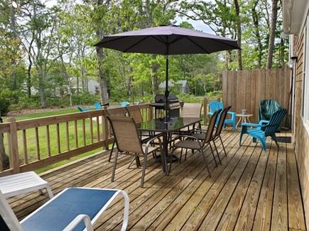 Eastham Cape Cod vacation rental - Large Back Deck and Outdoor Hot/Cold Shower
