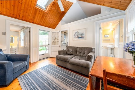 Dennis Port Cape Cod vacation rental - Living room w/cathedral ceilings