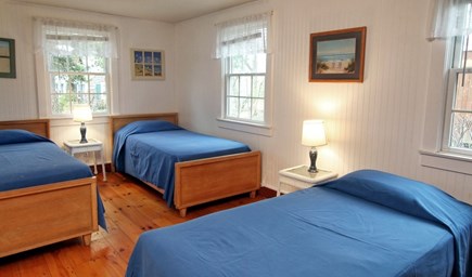Dennis Port Cape Cod vacation rental - Bedroom 2 with 3 twin beds, sheets & towels included