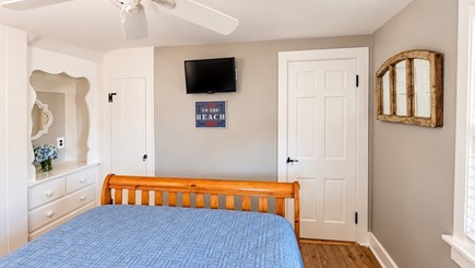 Dennis Port Cape Cod vacation rental - Bedroom 1, queen, smart television with YouTube TV.