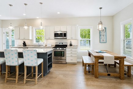 Dennis, Mayflower Beach Cape Cod vacation rental - Kitchen and dining - open to den