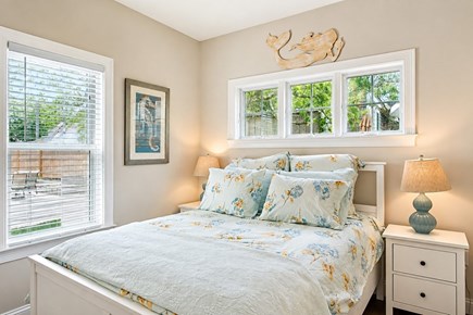 Dennis, Mayflower Beach Cape Cod vacation rental - First floor master bedroom with TV and private bath