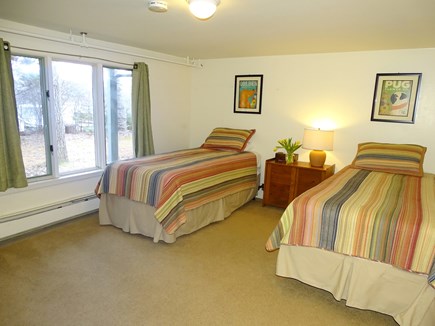 Dennis Cape Cod vacation rental - Large bedroom with two twin beds, water views