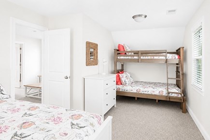 Dennis, Mayflower Beach Cape Cod vacation rental - Second Floor bunk room with Queen, and twin over double bunk
