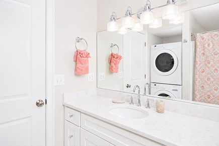Dennis, Mayflower Beach Cape Cod vacation rental - Second floor bathroom with shower/tub & washer/dryer<br/>