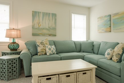 Dennis, Mayflower Beach Cape Cod vacation rental - Second floor den with TV and DVD and pull out couch