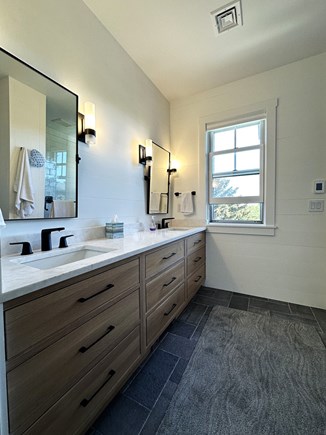 Orleans, Nauset Heights Cape Cod vacation rental - New Master Bath with Double Vanity and Walk-in Shower for 2!
