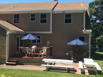 Harwich Cape Cod vacation rental - Here is one corner of our big back yard - big Weber grille