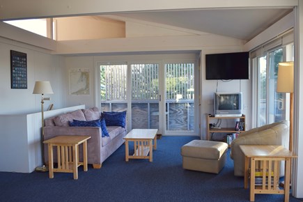 Wellfleet Cape Cod vacation rental - Spacious living room with TV (including cable, streaming, DVD)