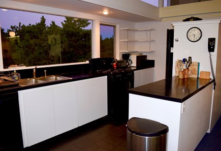 Wellfleet Cape Cod vacation rental - Open kitchen with views of bay and yard