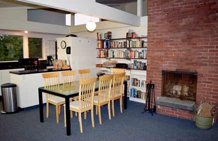 Wellfleet Cape Cod vacation rental - Dining room and working fireplace