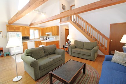 Wellfleet Cape Cod vacation rental - Great Room: Living Room is open to Kitchen and Dining area