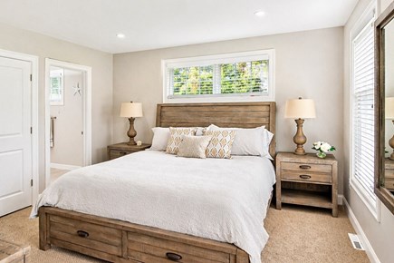 Dennis, Mayflower Beach Cape Cod vacation rental - First Floor Master Bedroom Suite with TV & Private Bathroom