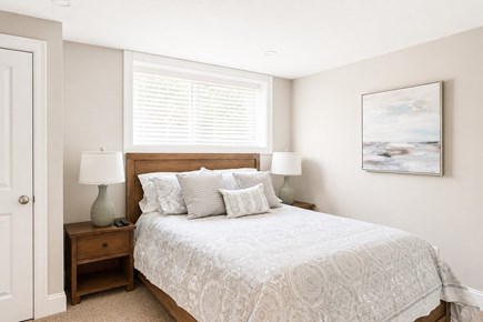 Dennis, Mayflower Beach Cape Cod vacation rental - Basement Bedroom #1 with Queen Bed & TV