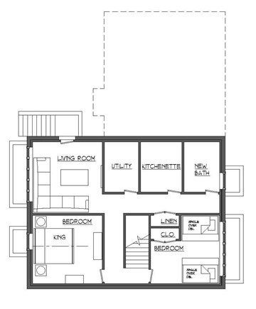 Dennis, Mayflower Beach Cape Cod vacation rental - Basement Floor Plan-walk out Family room w/ windows galore