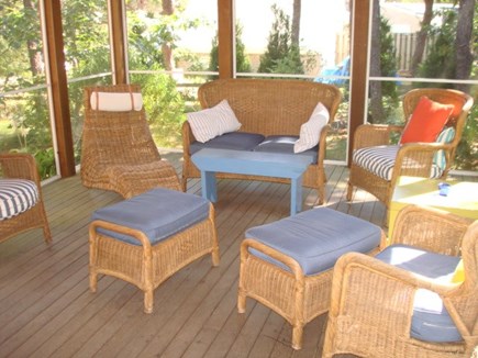 Wellfleet Cape Cod vacation rental - High ceiling screened porch off dining area.