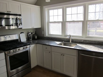 Mayflower Beach  Dennis Cape Cod vacation rental - Fully equipped kitchen w/gas stove and stainless steel appliances