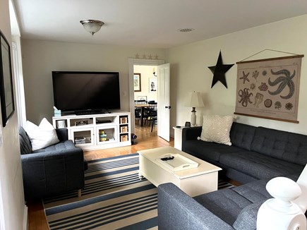 Orleans Cape Cod vacation rental - Living room with sectional couch and apple tv