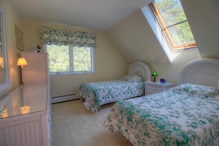Wellfleet Cape Cod vacation rental - Cheerful upstairs bedroom with twin beds and skylight