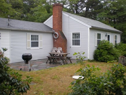 Wellfleet Cape Cod vacation rental - Front patio with BBQ grill and dining area
