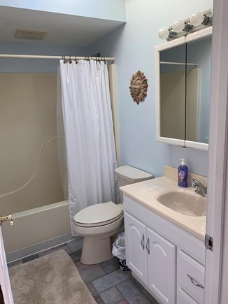 Wellfleet Cape Cod vacation rental - Master Bedroom Bath with tub and shower