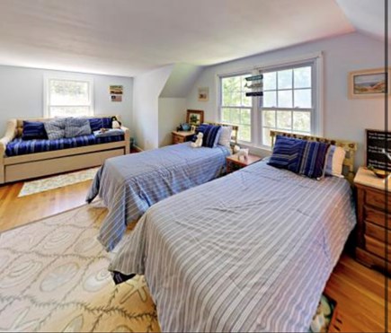 East Dennis Cape Cod vacation rental - 2nd Floor Bedroom. Four Twin beds/ mattresses.
