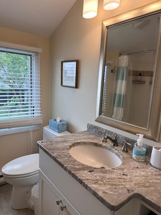 Eastham, Bay Side, North of Campground  Cape Cod vacation rental - Bathroom with tub shower