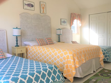 Ocean Edge Cape Cod vacation rental - Bedroom 2 with a queen sized bed and two twins