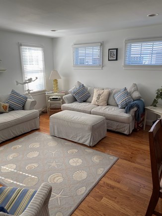 Harwich Port Cape Cod vacation rental - Living Room open concept floor plan to kitchen