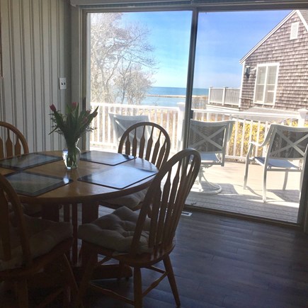South Chatham Cape Cod vacation rental - Eat in kitchen with ocean view