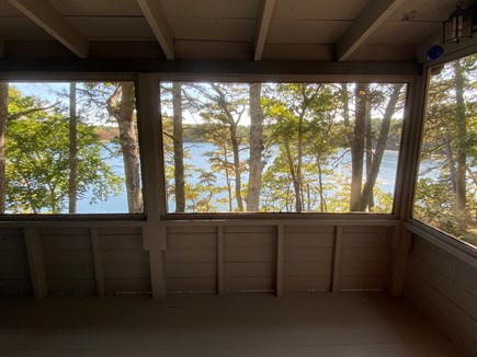 Brewster Cape Cod vacation rental - Enjoy water views & refreshing pond breezes from screened porch.