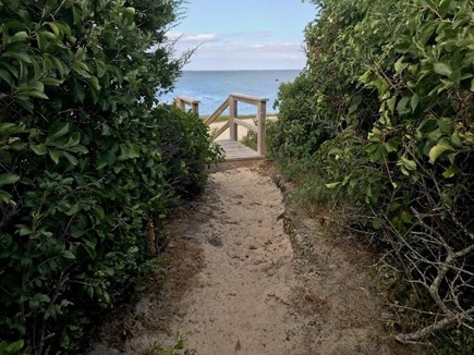 Brewster Cape Cod vacation rental - Path to private stairway to beach
