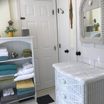 Yarmouth  mass  Cape Cod vacation rental - Large bathroom …with extra dresser ..plenty of towels