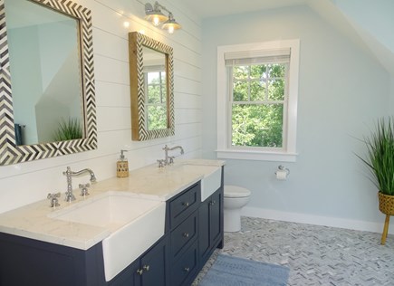 Chatham Cape Cod vacation rental - Lovely master bath with two sinks