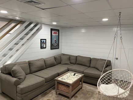 Chatham Cape Cod vacation rental - Basement Couch/TV area