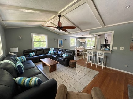 Eastham Cape Cod vacation rental - View of main living room looking into dining room.