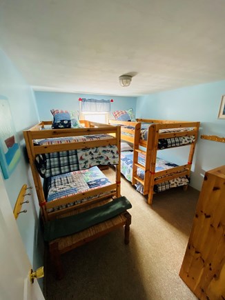West Dennis Cape Cod vacation rental - Unit 10 Bunk Room with new Pottery Barn quilts