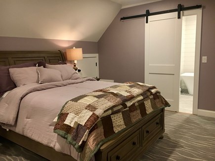 Wellfleet Cape Cod vacation rental - Master queen-size bed, writer's desk w/ printer, pc, TV