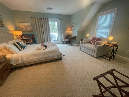 Wellfleet Cape Cod vacation rental - 2nd floor queen w/ sleeper loveseat, deck, closet, full bathroom
