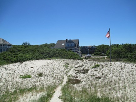 East Dennis Cape Cod vacation rental - The house from the dune