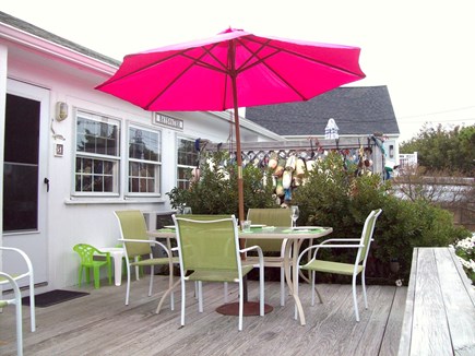 Dennis Village Cape Cod vacation rental - Private Deck, Dining table- 6 chairs, Children's table- 2 chairs