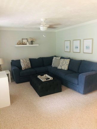 South Yarmouth Cape Cod vacation rental - Comfortable sectional with queen pullout