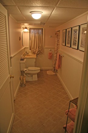 Harwichport Cape Cod vacation rental - Basement full bath with washer and dryer.