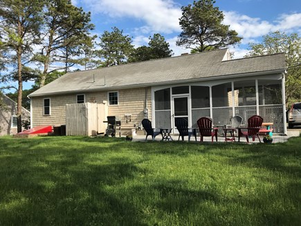 South Dennis Cape Cod vacation rental - Large grassy backyard for family fun and games.  Outdoor shower.