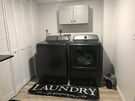 South Dennis Cape Cod vacation rental - New washer and dryer in finished basement.